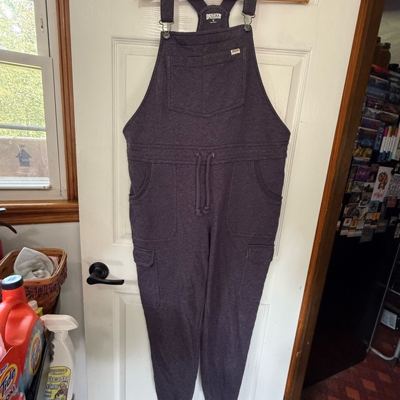 Duluth Trading Co Souped up Sweats Women’s M overalls Purple - Picture 1 of 3